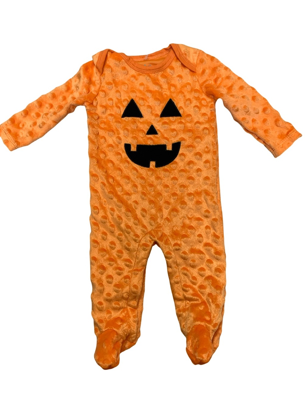 chick pea Orange Plush Jack-O'-Lantern Footie